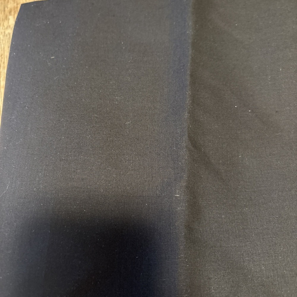 ThreadArt Premium Cotton Quilting Fabric Black Solid 1.5 Yards Made in USA